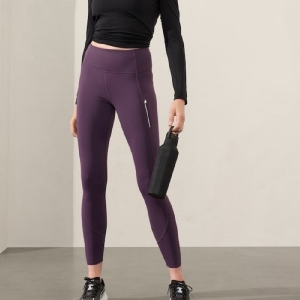Athleta Rainier High Rise Legging Purple Large